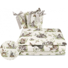 Babastar BS Ágyneműgarnitúra 3 részes - Erdei Barátok Natur/Zöld babaágynemű, babapléd