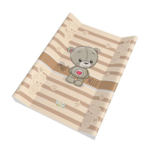 Babastar merev pelenkázólap 50x70cm - Hello Maci szivecskével - Drapp pelenkázó matrac