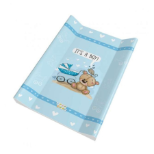 Babastar merev pelenkázólap 50x80cm - It's a Boy! Maci babakocsival - Kék pelenkázó matrac