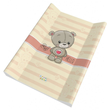 Babastar puha 2 ékes pelenkázó lap 50*70 cm - Beige szívecskés maci pelenkázó matrac