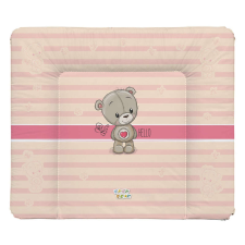Babastar puha pelenkázó lap 75*72 cm - Rózsaszín szívecskés maci pelenkázó matrac