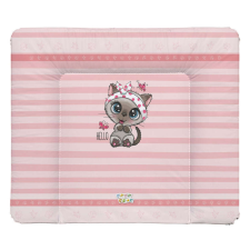 Babastar puha pelenkázó lap 85*75 cm - Rózsaszín cica pillangóval pelenkázó matrac