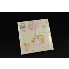  Babaszületésre keresztelőre rózsaszín szalvéta 33x33 20db konyhai eszköz