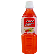 Babu aloe vera üdítőital eper 500 ml üdítő, ásványviz, gyümölcslé