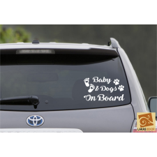 Baby &amp; Dogs On Board autósmatrica autó dekoráció