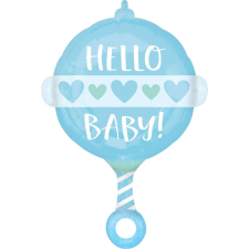 Baby Boy fólia lufi hello kék 60cm party kellék