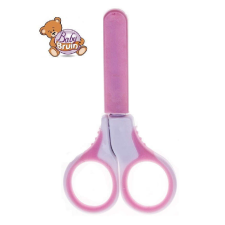  Baby Bruin biztonsági babaolló védő kupakkal  - rózsaszin babaápolási kellék