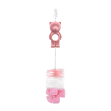 Baby Care cumi és cumisüvegmosó kefe - Bear Blush Pink cumimosó kefe