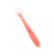 Baby Care Szilikon etető kanál 1db - pink babaétkészlet