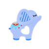  Baby Care szilikon rágóka - Еlephant Lucky Blue