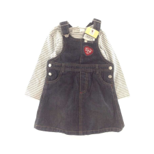 Baby Club Baby Club kantáros farmerruha csíkos felsővel - 86 gyerek ruha szett