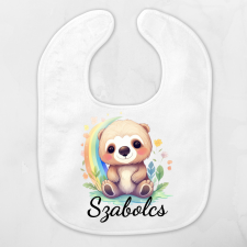 Baby előke - mackó plüssfigura