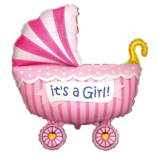Baby Girl Stroller, Babakocsi fólia lufi 61 cm party kellék