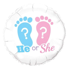 Baby He or She fólia lufi 46cm party kellék