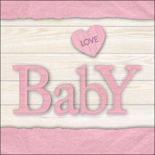 Baby Love babás papírszalvéta - rózsaszín papírárú, csomagoló és tárolóeszköz