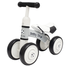 BABY MIX futóbicikli Baby Bike Fekete-fehér foci lábbal hajtható járgány