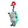 BABY MIX Gyerek plüss zenélős játék Baby Mix Süni kékes szürke