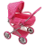 BABY MIX Mély babakocsi babáknak Baby Mix pöttyös rózsaszín