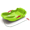 BABY MIX Műanyag lapos szánkó háttámlával és fékekkel Baby Mix SPEED BOB zöld
