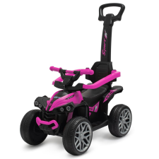 BABY MIX Quad Mega Prime EVA bébitaxi tolókarral, rózsaszín lábbal hajtható járgány