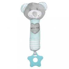 BABY MIX Sípolós plüss játék rágókával Baby Mix máci menta plüssfigura