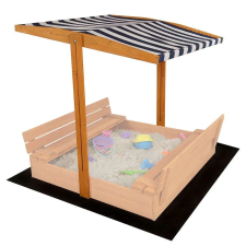 BABY MIX Tető a gyermek fa homokozóhoz Baby Mix 120x120 cm kék-fehér homokozó