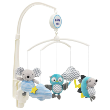 BABY MIX zenélő-forgó Süni, egér és bagoly bébijáték kiságyra