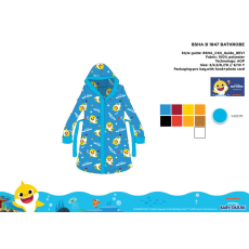  Baby Shark mikroszálas kapucnis köntös gyerekeknek