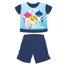 Baby Shark nyári rövid ujjú baba pizsama - pamut jersey pizsama - sötétkék - 86 gyerek hálóing, pizsama