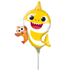Baby Shark Yellow mini fólia lufi (WP) party kellék