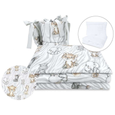 Baby Shop 5 részes babaágynemű - szürke szafari babaágynemű, babapléd