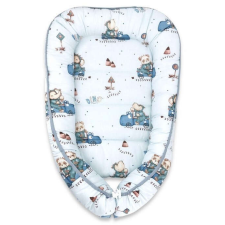 Baby Shop babafészek 55x75 cm - Kék Dinó Autó babafészek