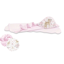 Baby Shop kapucnis fürdőlepedő 100*100 cm - rózsaszín őzike babatörülköző, kifogó
