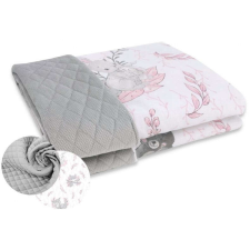 Baby Shop kétoldalas babapléd 70*100 cm - Lulu szürke/rózsaszín babaágynemű, babapléd