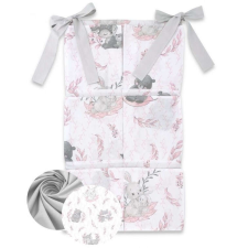 Baby Shop zsebes tároló - Lulu rózsaszín/szürke babaágynemű, babapléd