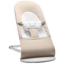 Babybjörn Balance Soft Woven Beige/Grey Jersey, světlá konstrukce pihenőszék, bébifotel