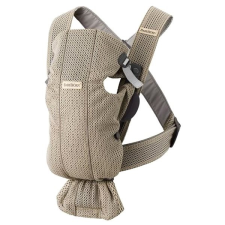 Babybjörn bébihordozó Mini Grey beige 3D Mesh babahordozó kendő, háti hordozó
