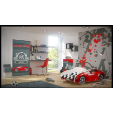 Babyboo Autós gyerekágy MATRAC NÉLKÜL (160 X 80 piros) ágy és ágykellék