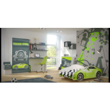 Babyboo Autós gyerekágy MATRAC NÉLKÜL (160 X 80 zöld) ágy és ágykellék