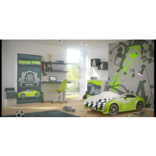 Babyboo Autós gyerekágy MATRACCAL (160 X 80 zöld) ágy és ágykellék