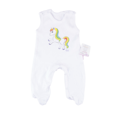 BabyBruin® MINTÁS 100% pamut ujjatlan rugi OEKO TEX minősítéssel, 62-es lovacska rugdalózó