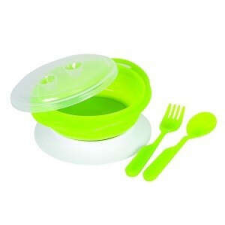 BABYBRUIN színváltós Tányér szett - zöld babaétkészlet