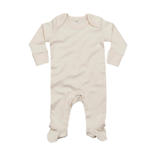BABYBUGZ Bébi hosszú ujjú organikus rugdalózó BabyBugz Organic Sleepsuit with Scratch Mitts 0-3, Organik Naturál rugdalózó