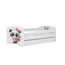 Babydreams Babydreams fehér panda ágy fiók nélkül, matrac 180/80 gyermekágy