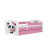 Babydreams Babydreams rózsaszín panda ágy fiók nélkül, matrac nélkül 160/80