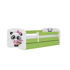 Babydreams Babydreams zöld panda ágy fiók nélkül, matrac nélkül 160/80 gyermekágy