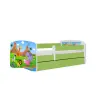 Babydreams Babydreams zöld szafariágy fiók nélkül, matrac nélkül 140/70