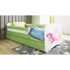 Babydreams Babydreams zöld tündérágy szárnyakkal és fiókos latex matraccal 140/70