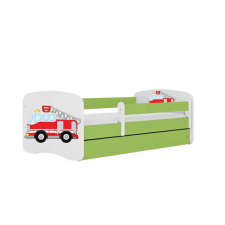 Babydreams Babydreams zöld tűzoltó ágy fiókos, kókusz matrac 180/80 gyermekágy