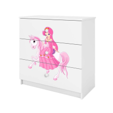  Babydreams fehér hercegnő komód lovon gyermekbútor